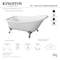 Aqua Eden Clawfoot Bathtubs, 66.56 L, 29.5 W, White/Brushed Nickel, Cast Iron VCTND6630NF8 - alternate 2